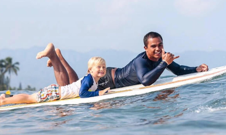 Private surf lessons, North Shore, Oahu with surfing instructor Kala Grace.