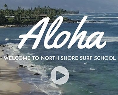 North Shore surfing lessons on Oahu Hawaii.